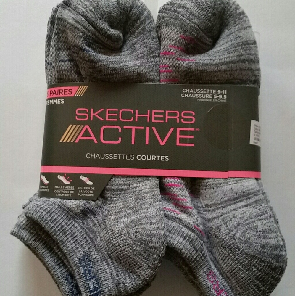 Dark Grey Low Cut Skechers size 9-11 Med Socks